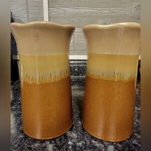 Set of 2 Deb Lilly Ceramic Multi Colored Vases. BRAND NEW AND NEVER USED…